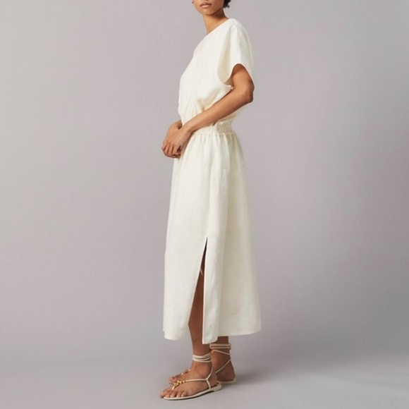 Offers Welcome!! NWT Tory Burch - Drop Waste Linen Dress - New Ivory - Picture 6 of 8